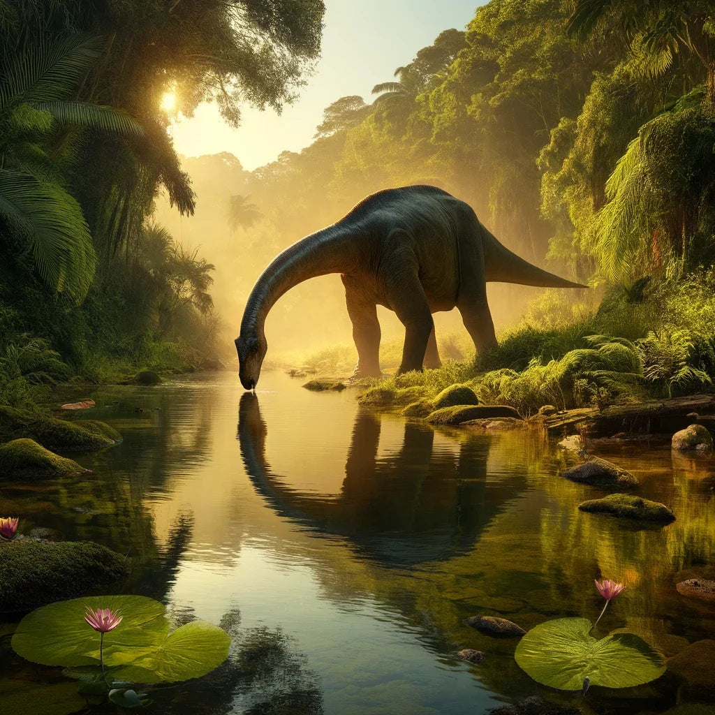 Golden Hour Brachiosaurus Canvas
