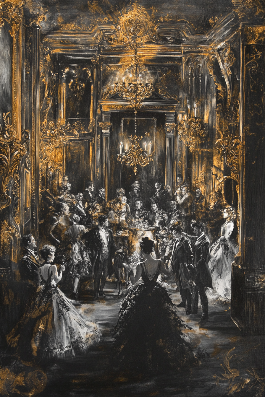Golden Majesty Ballroom Canvas