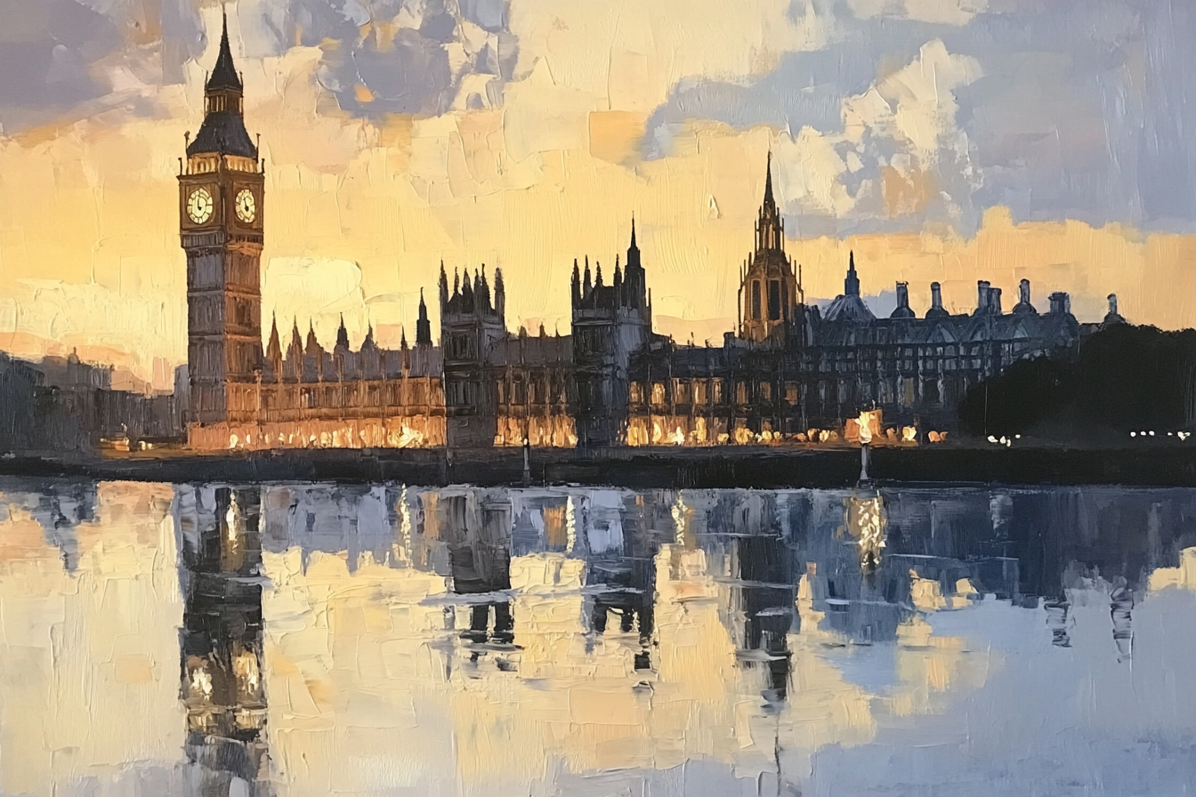 Golden Majesty of Big Ben Canvas