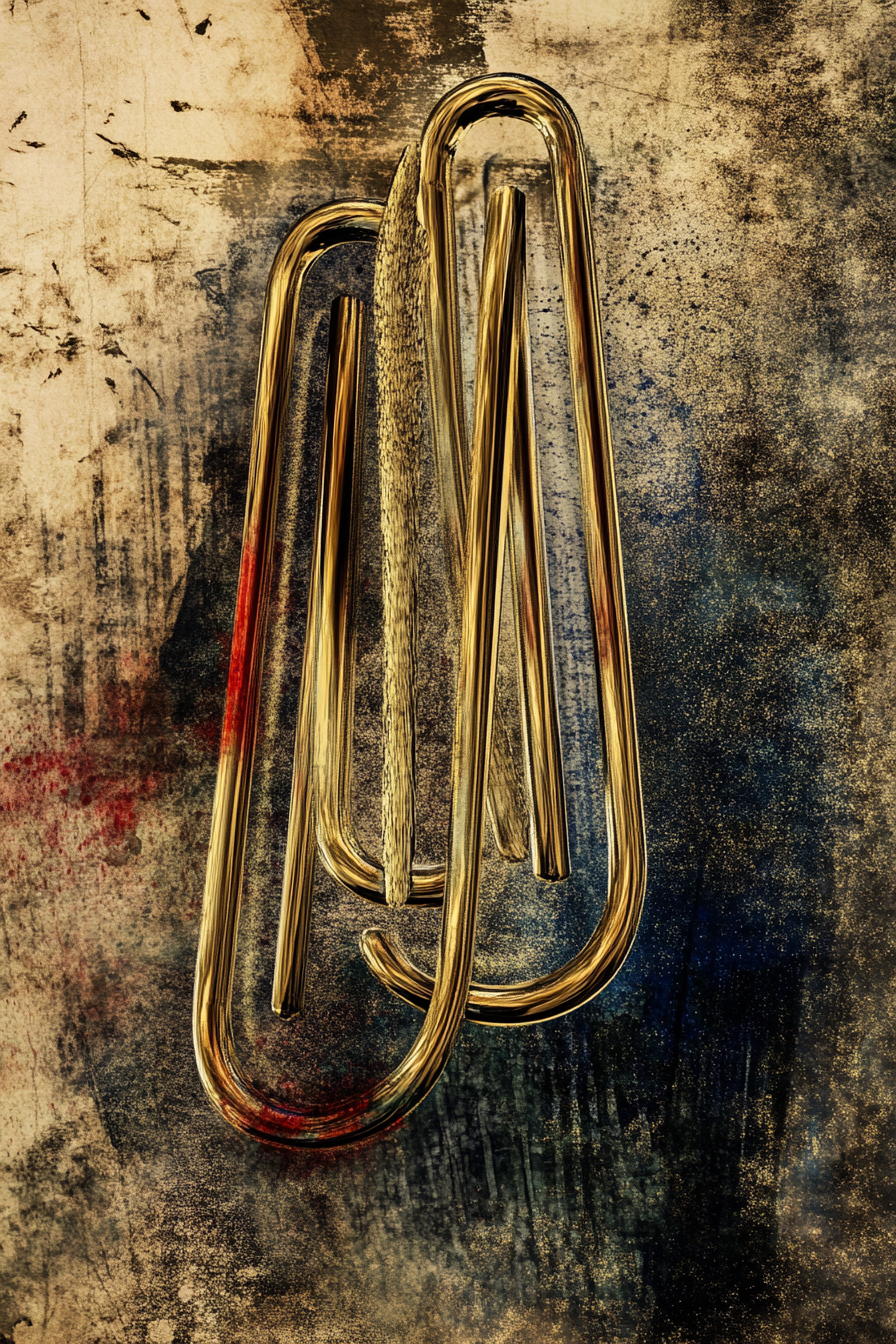 Golden Paperclip Canvas