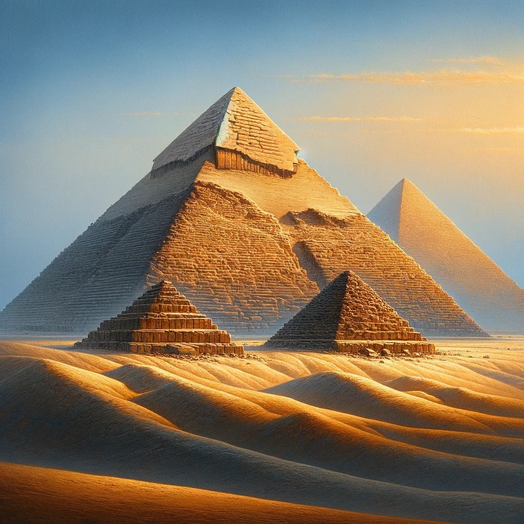 Golden Pyramids Canvas