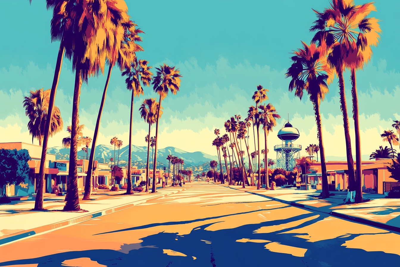 Golden Surf LA Canvas