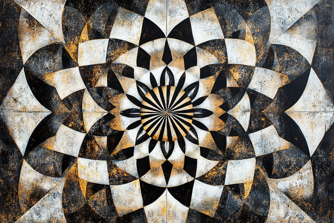 Golden Symmetry Meditation Blanket