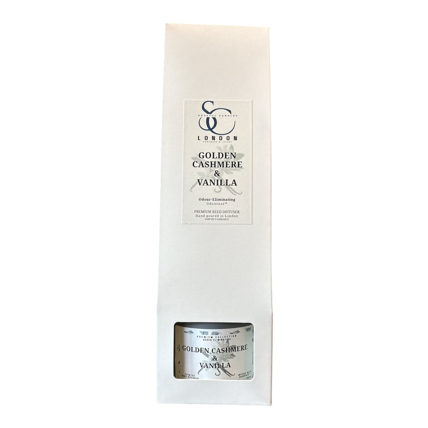 Golden Cashmere & Vanilla – Odour Eliminating Reed Diffuser (100ml)