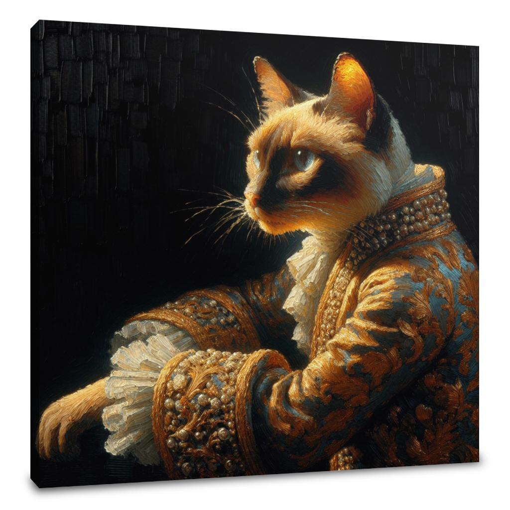 Royal Siamese Elegance Canvas