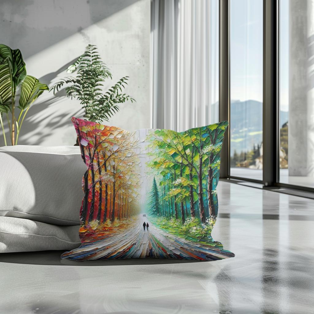 Seasons Pathway Cotton Cushion
