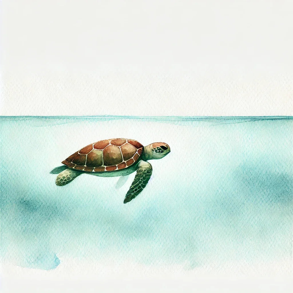 Graceful Turtle Ocean Canvas