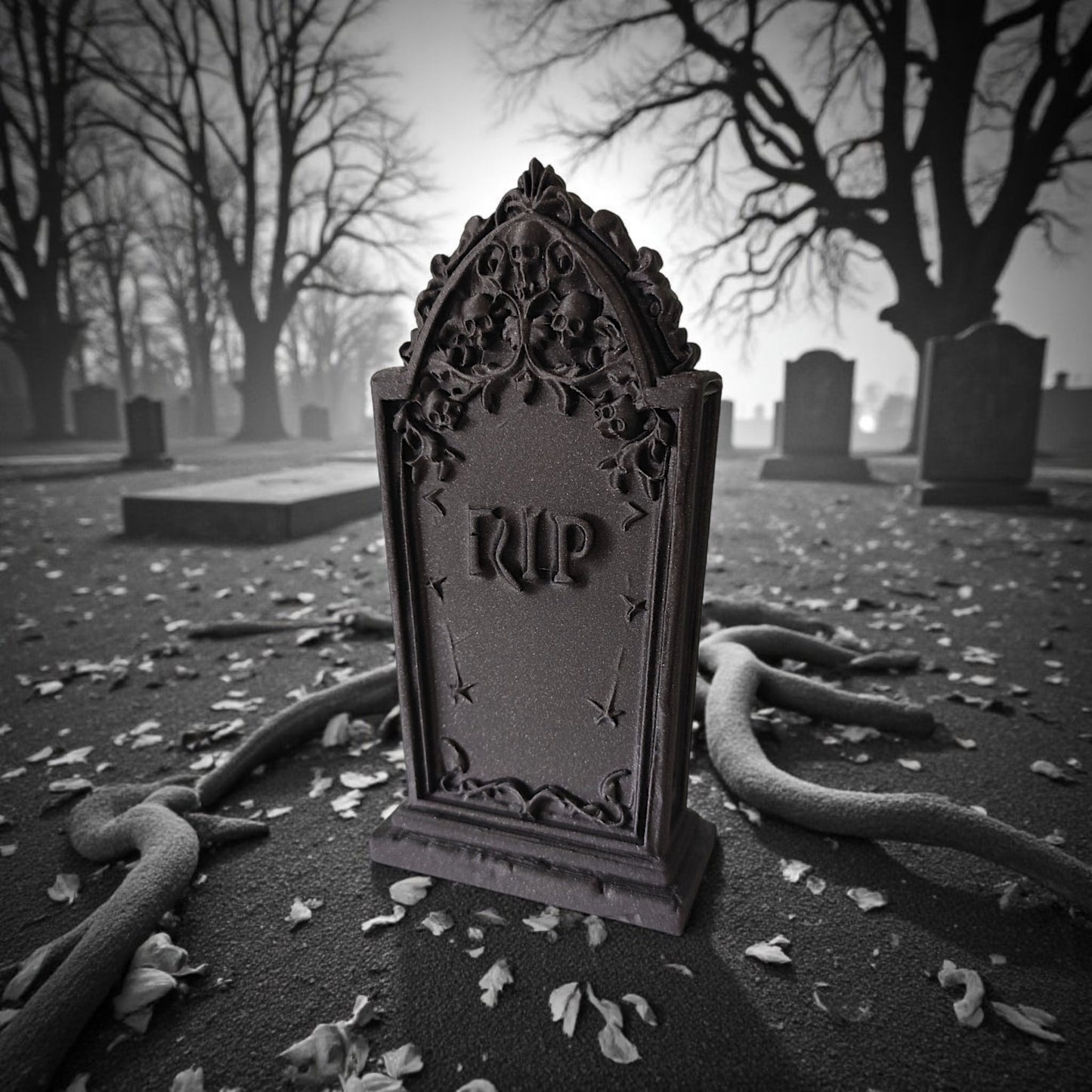 Scary Halloween Tombstone Decoration – Detailed PLA Grave Ornament