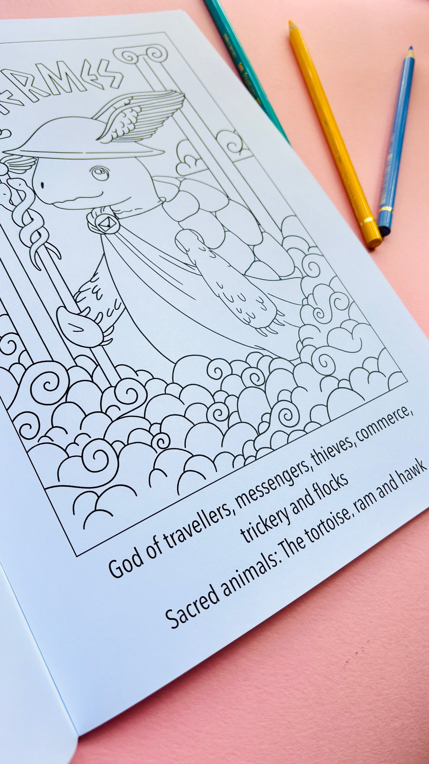 Animals of Olympus: A Greek Mythology Colouring Book