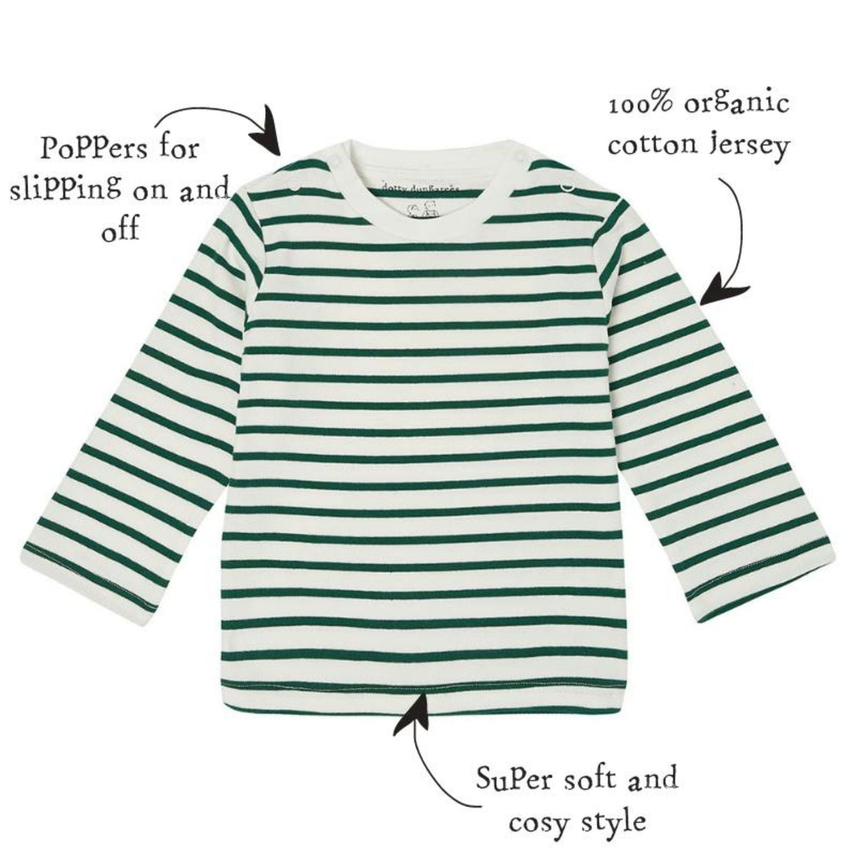 Green Breton Stripe Top