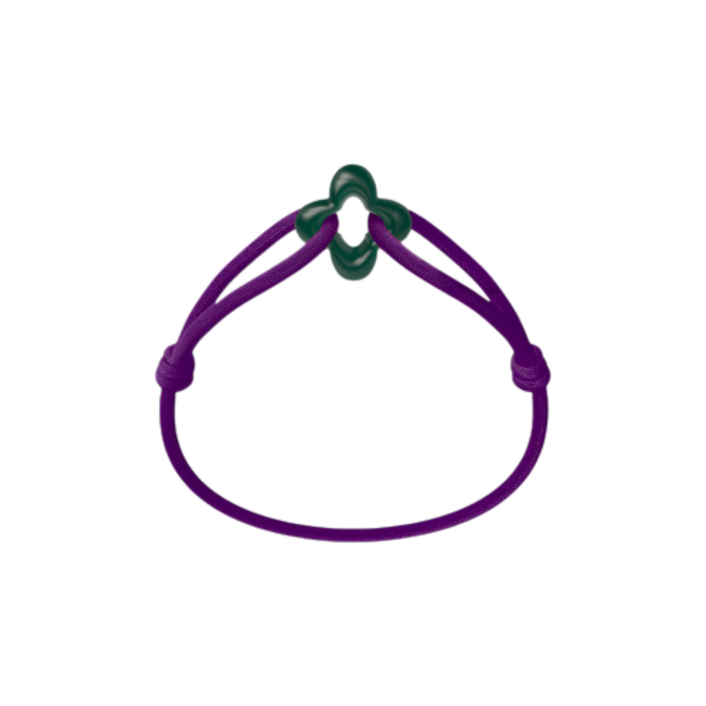 Green Clover Cord Bracelet