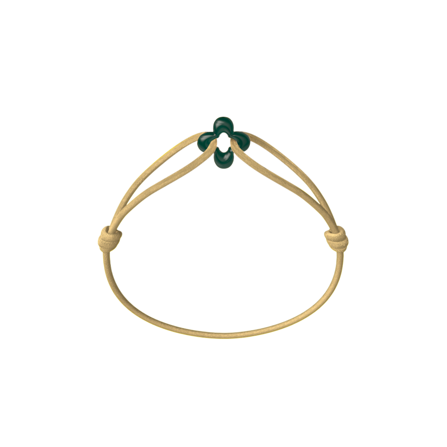 Mini Green Clover Cord Bracelet