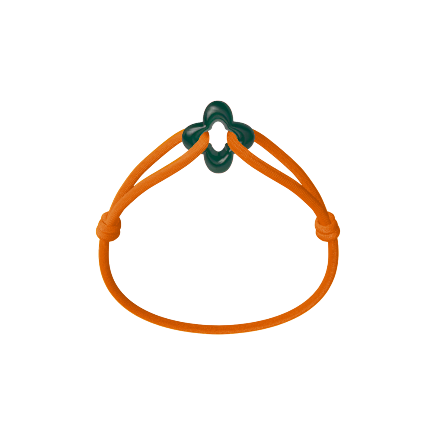 Green Clover Cord Bracelet