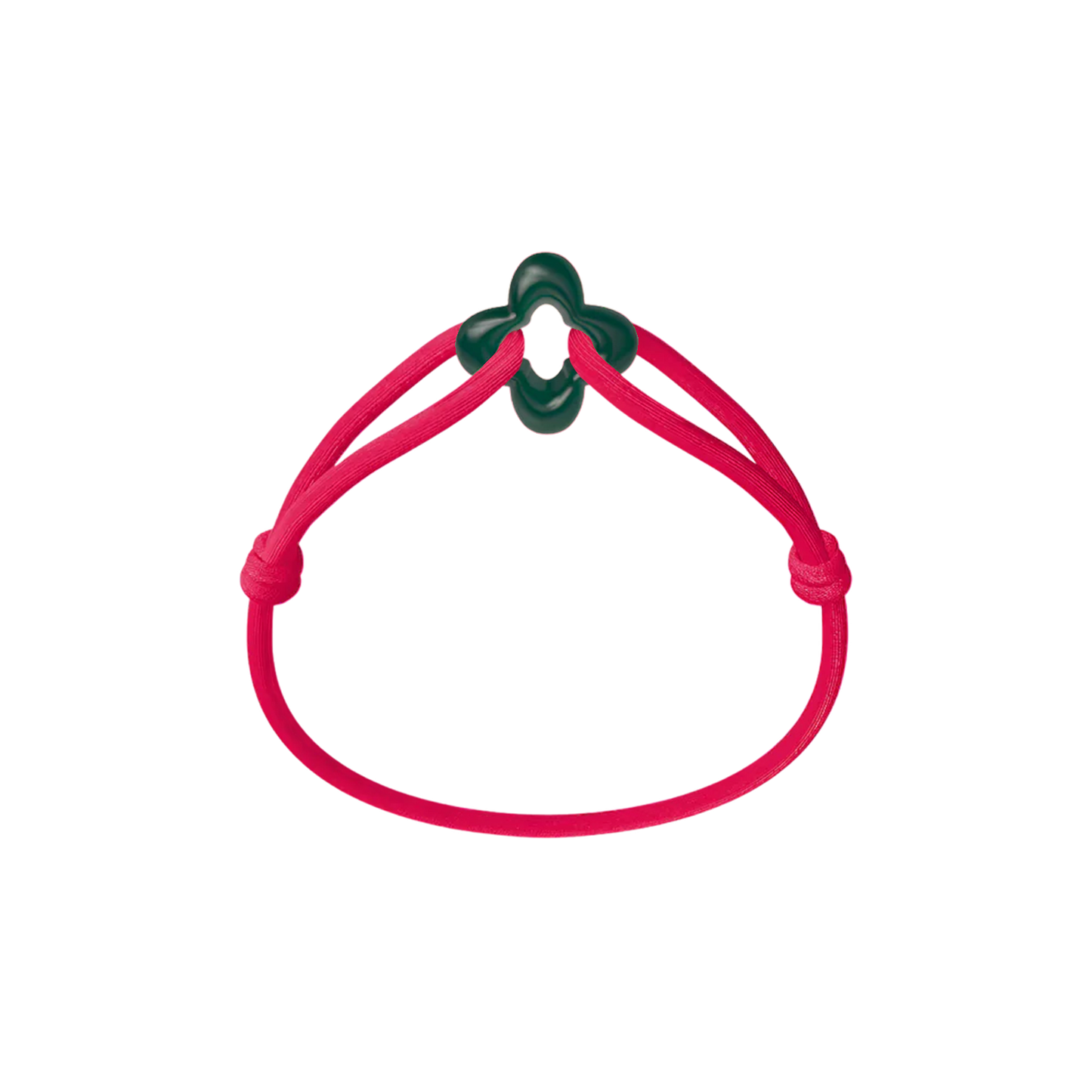 Green Clover Cord Bracelet
