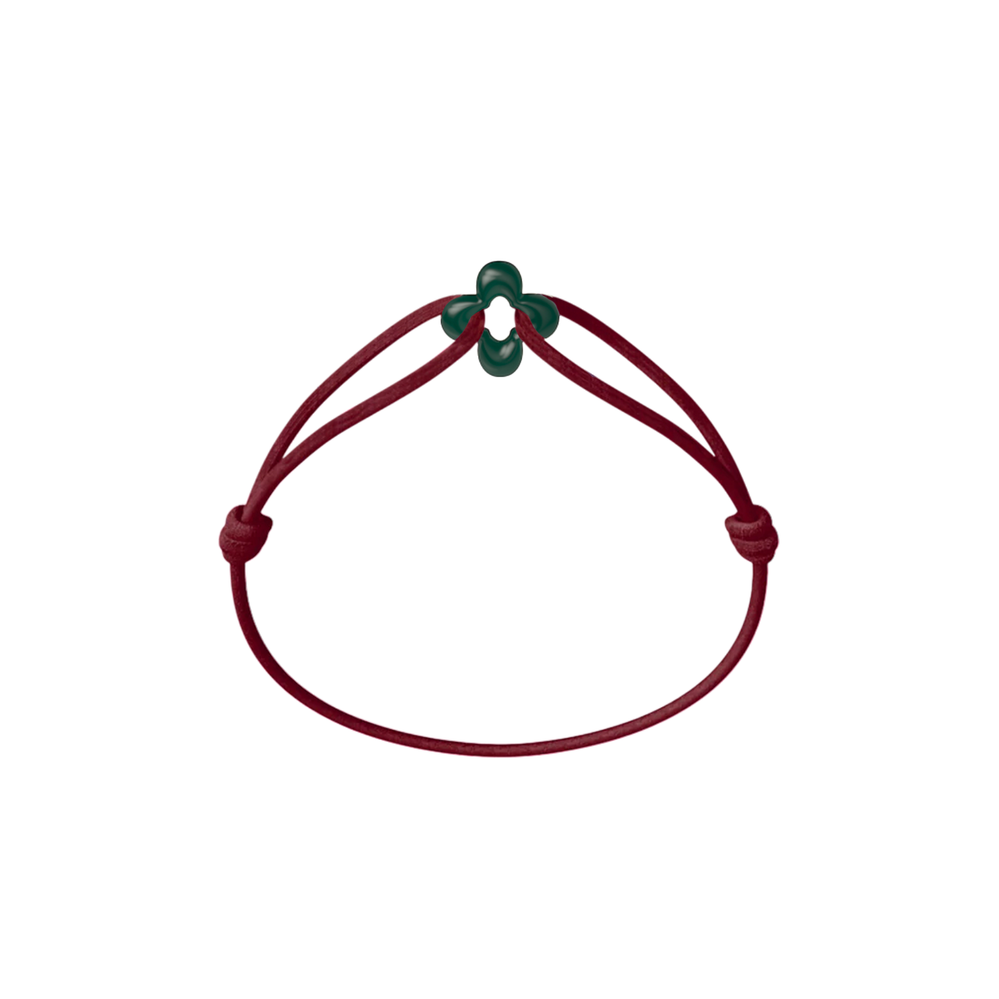 Mini Green Clover Cord Bracelet