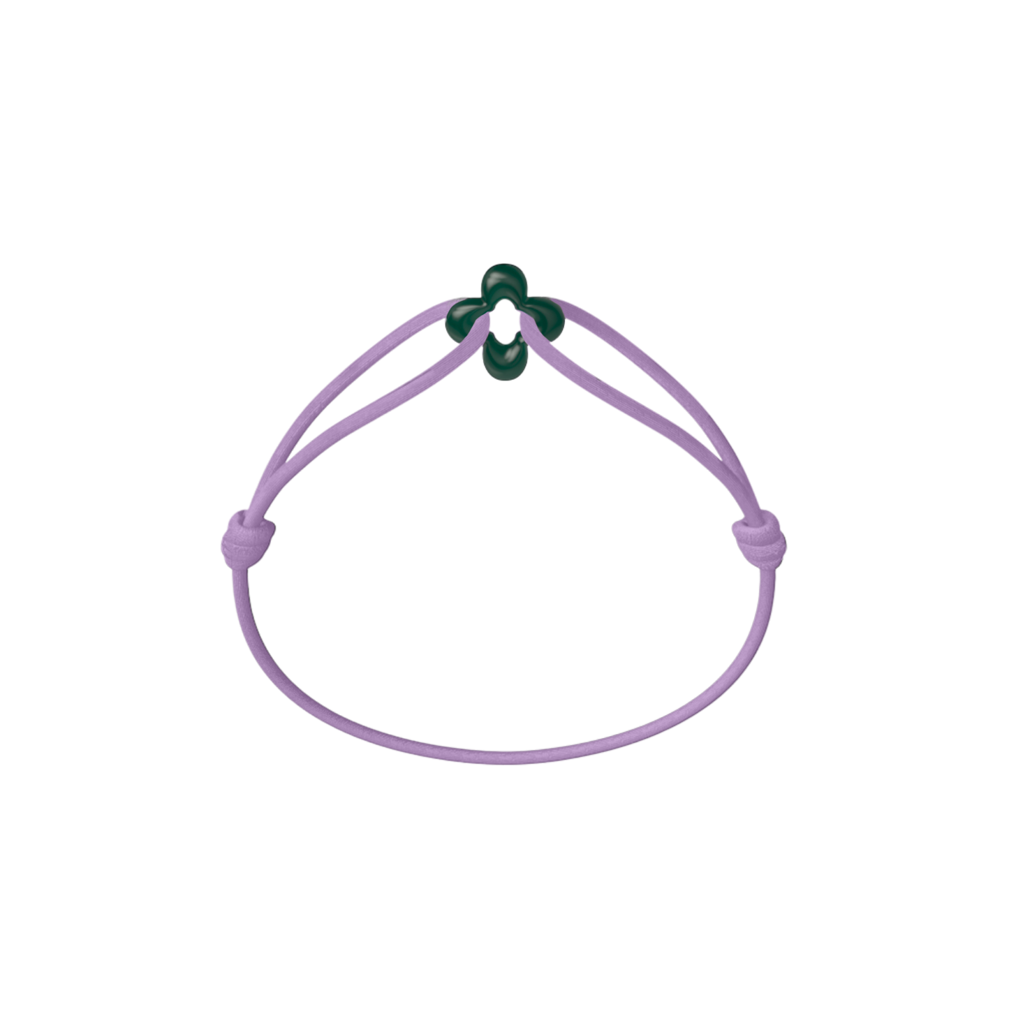 Mini Green Clover Cord Bracelet