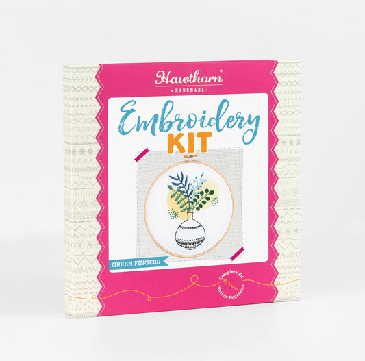 'Green Fingers' Botanical Embroidery Kit for Beginners