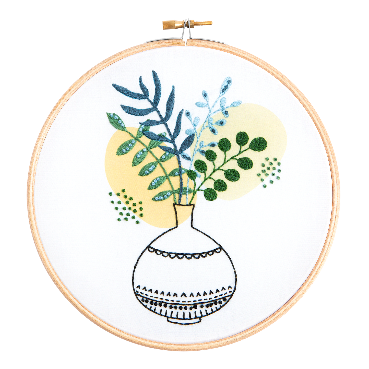 'Green Fingers' Botanical Embroidery Kit for Beginners