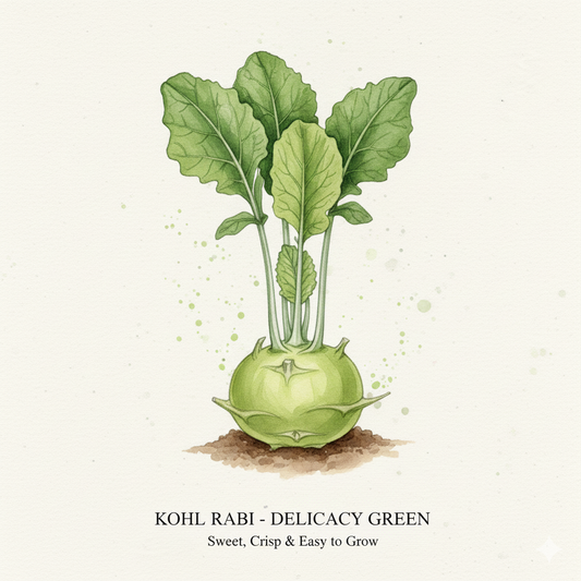 Kohl Rabi Seeds - Delicacy Series - Choose Green or Purple (500 Seeds)