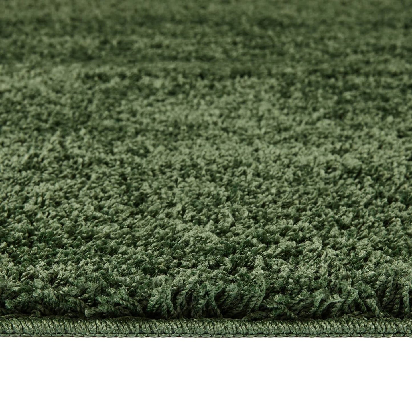 Washable Forest Green Shaggy Rug