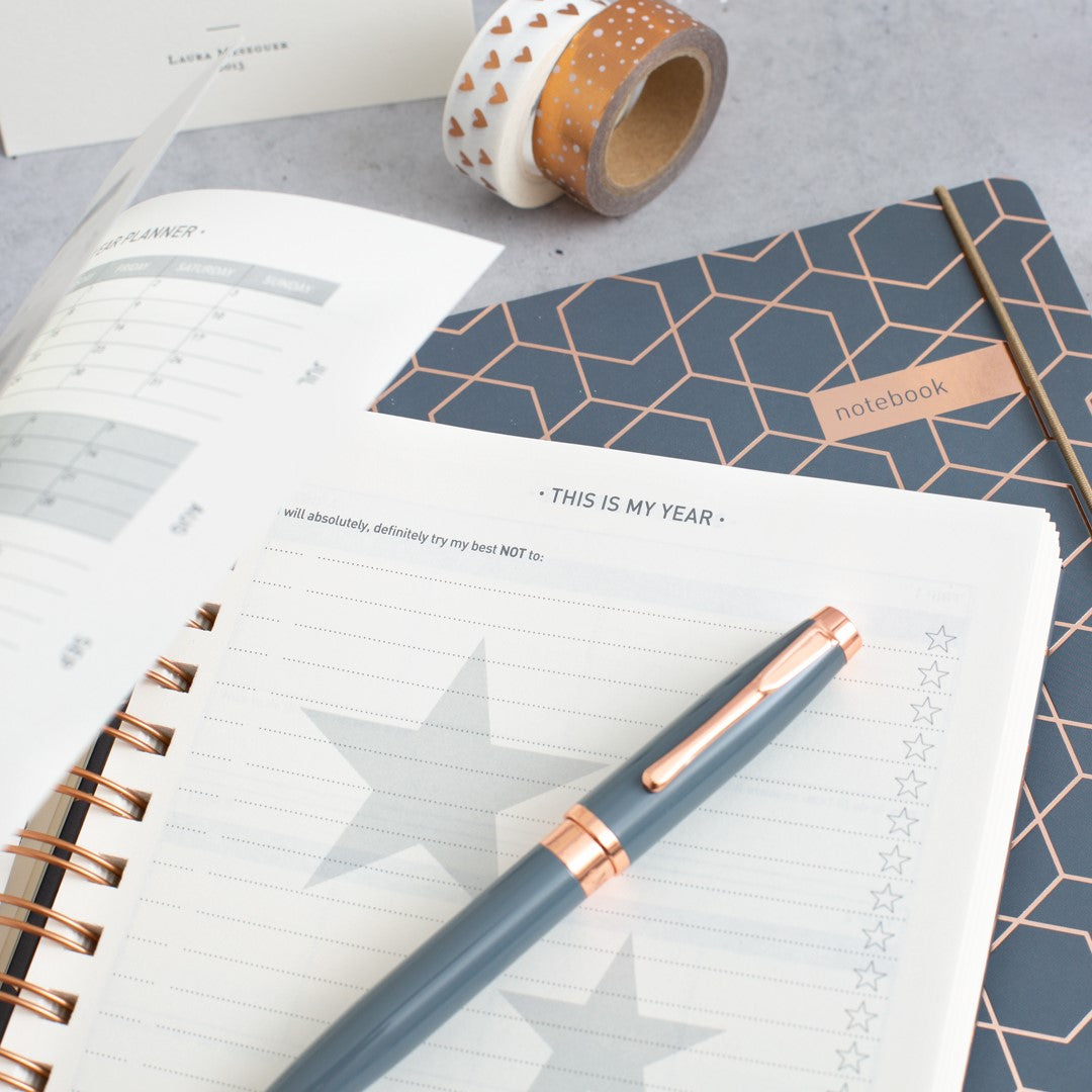 Matilda Myres | 2027 Diary - A5 Daily Planner with Rose Gold Wiro | Day-to-Page