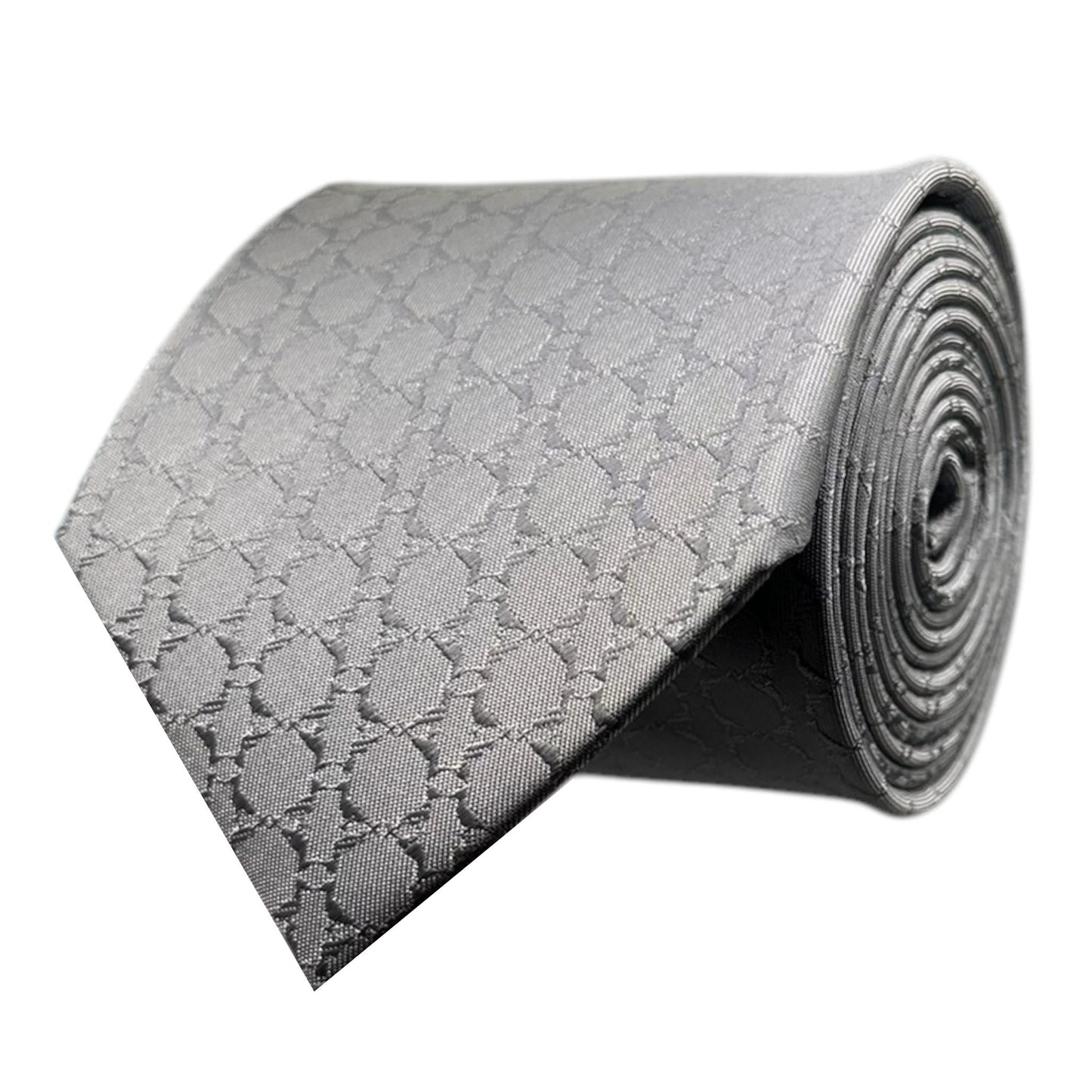 Grey Textured Tie