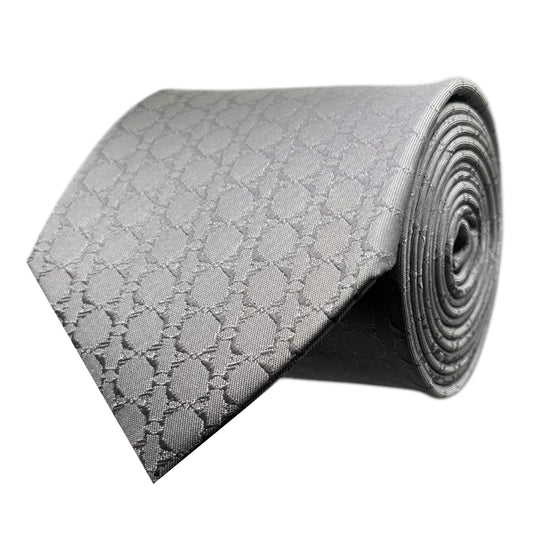 Grey Textured Tie