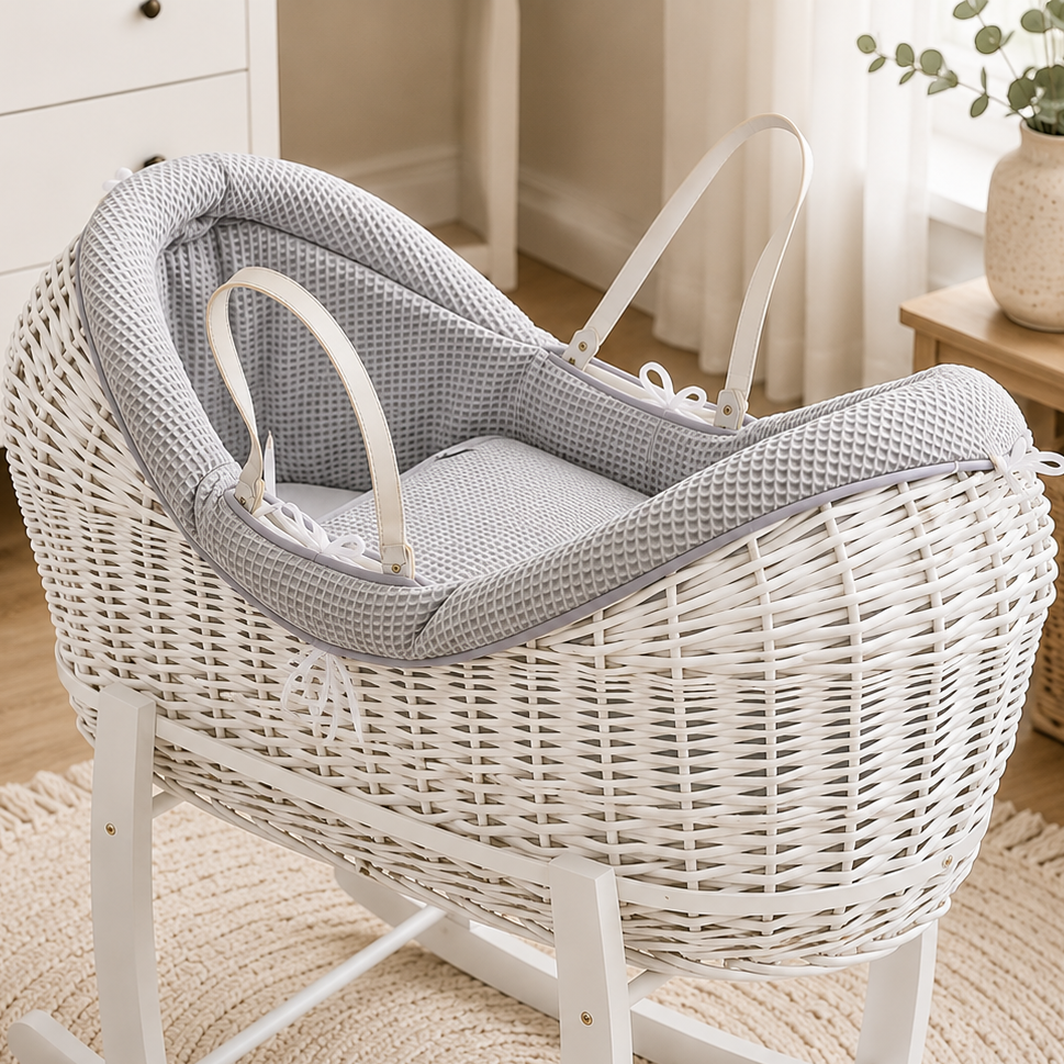Wicker Pod Baby Deluxe Moses Basket-No stand included