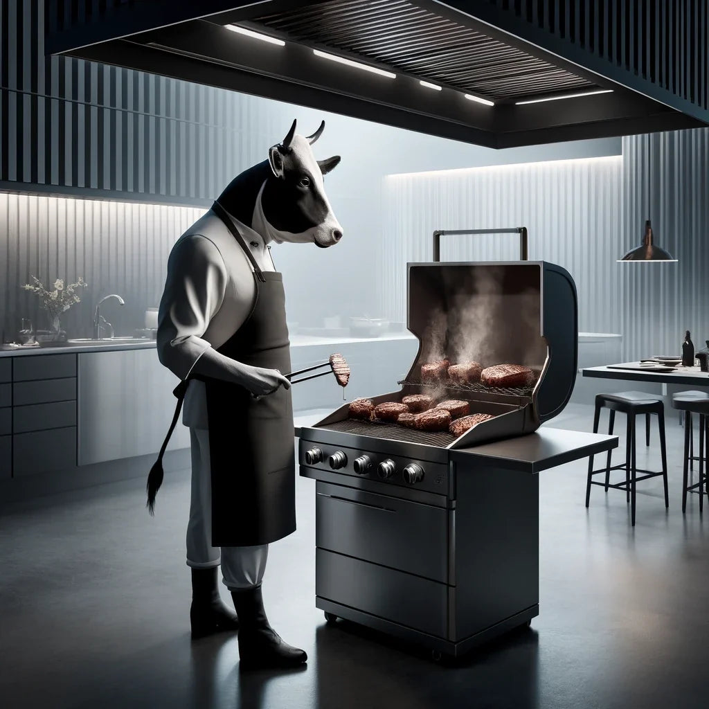 Grill Master Cow Canvas