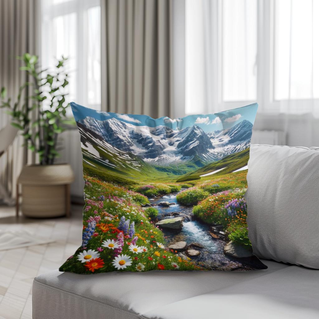 Alpine Bloom Cotton Cushion