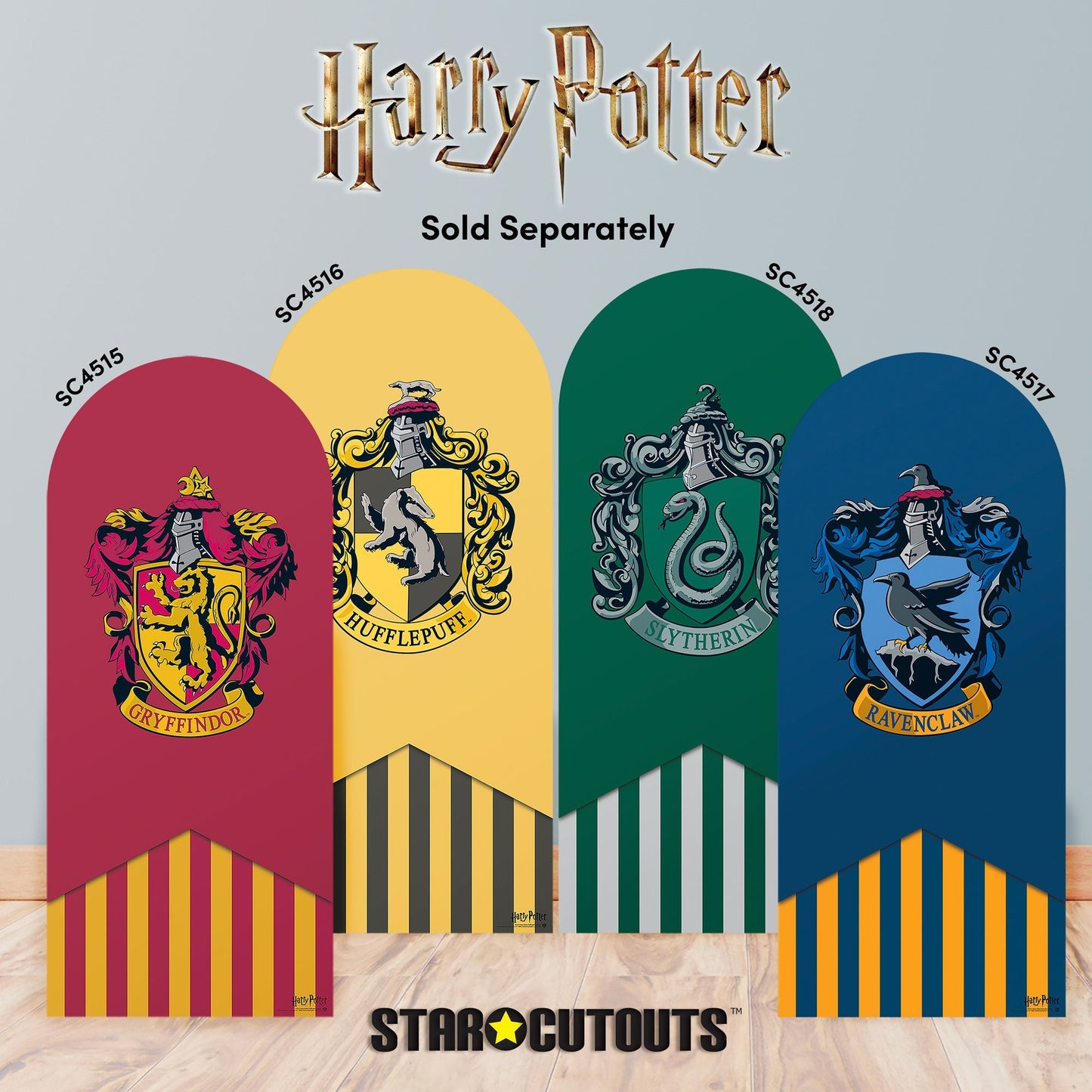 SC4516 Hufflepuff Backdrop Single Harry Potter Cardboard Cut Out Height 185.00cm