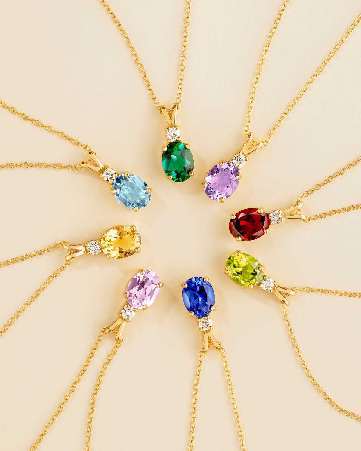Pink Sapphire Pendant Necklace in 18k Gold Vermeil