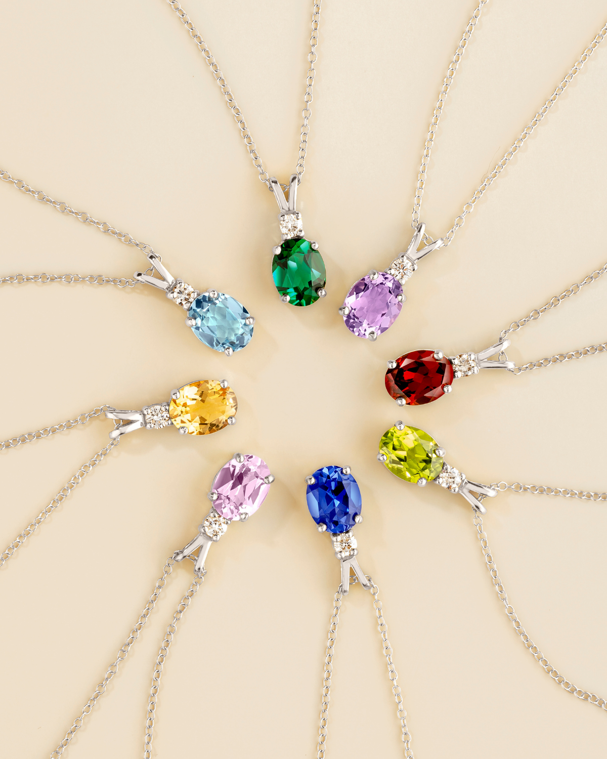 Peridot Pendant Necklace in Sterling Silver