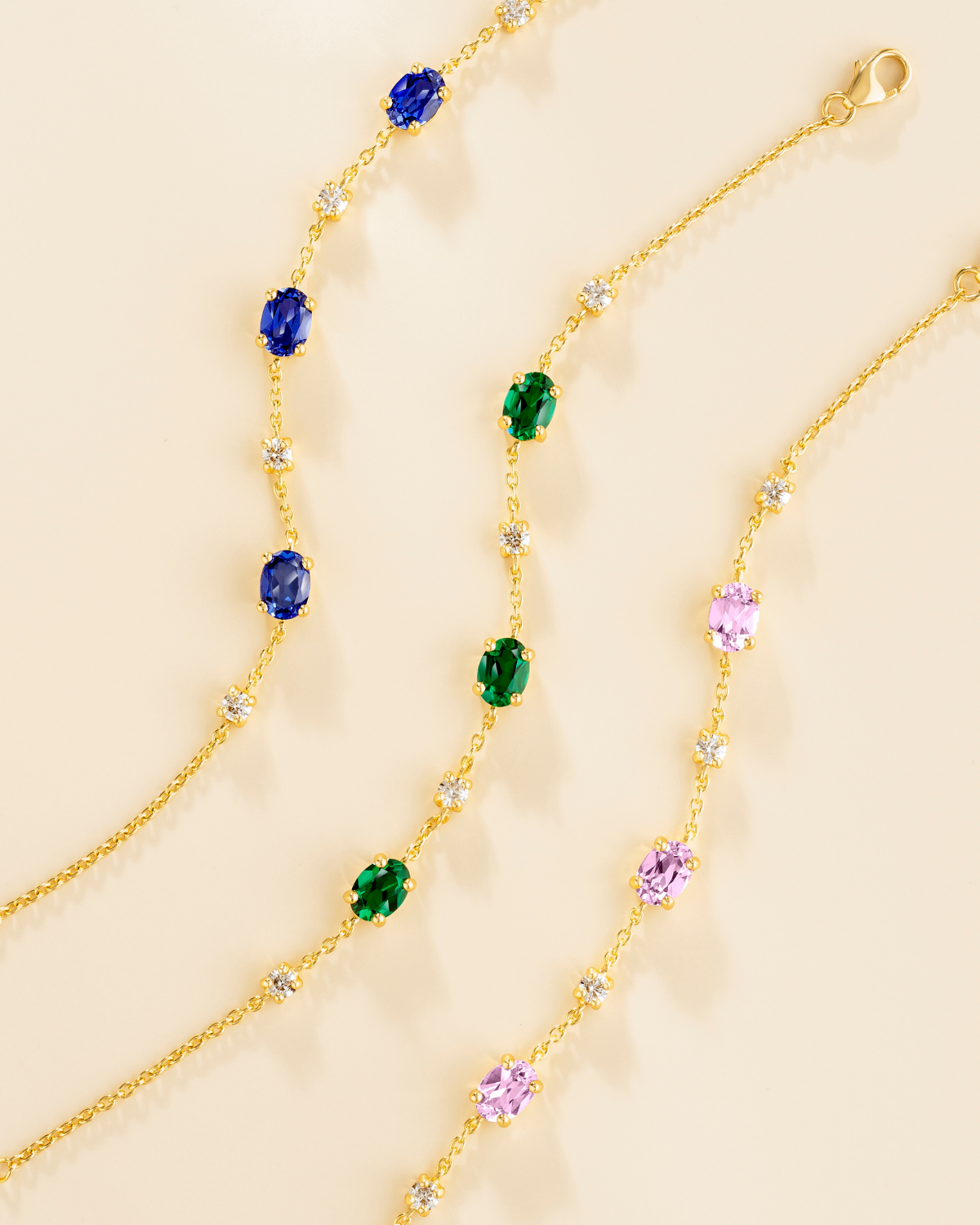 Blue Sapphire Bracelet in 18k Gold Vermeil