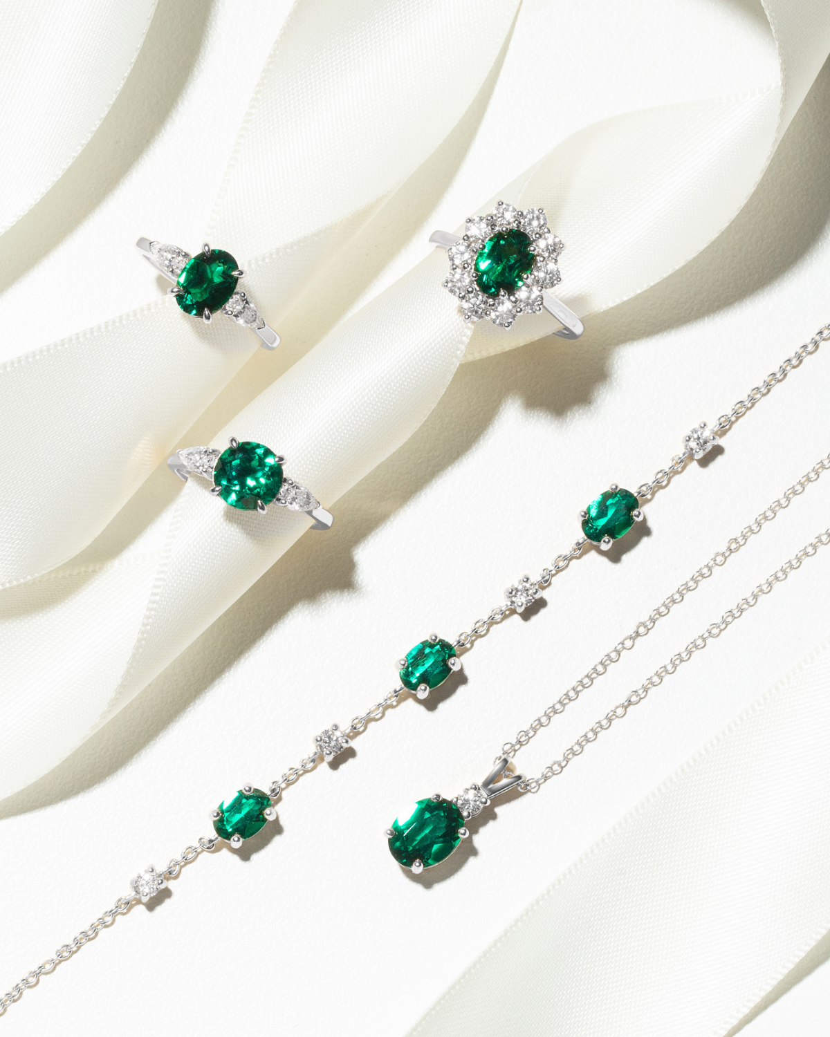 Emerald Bracelet in Sterling Silver