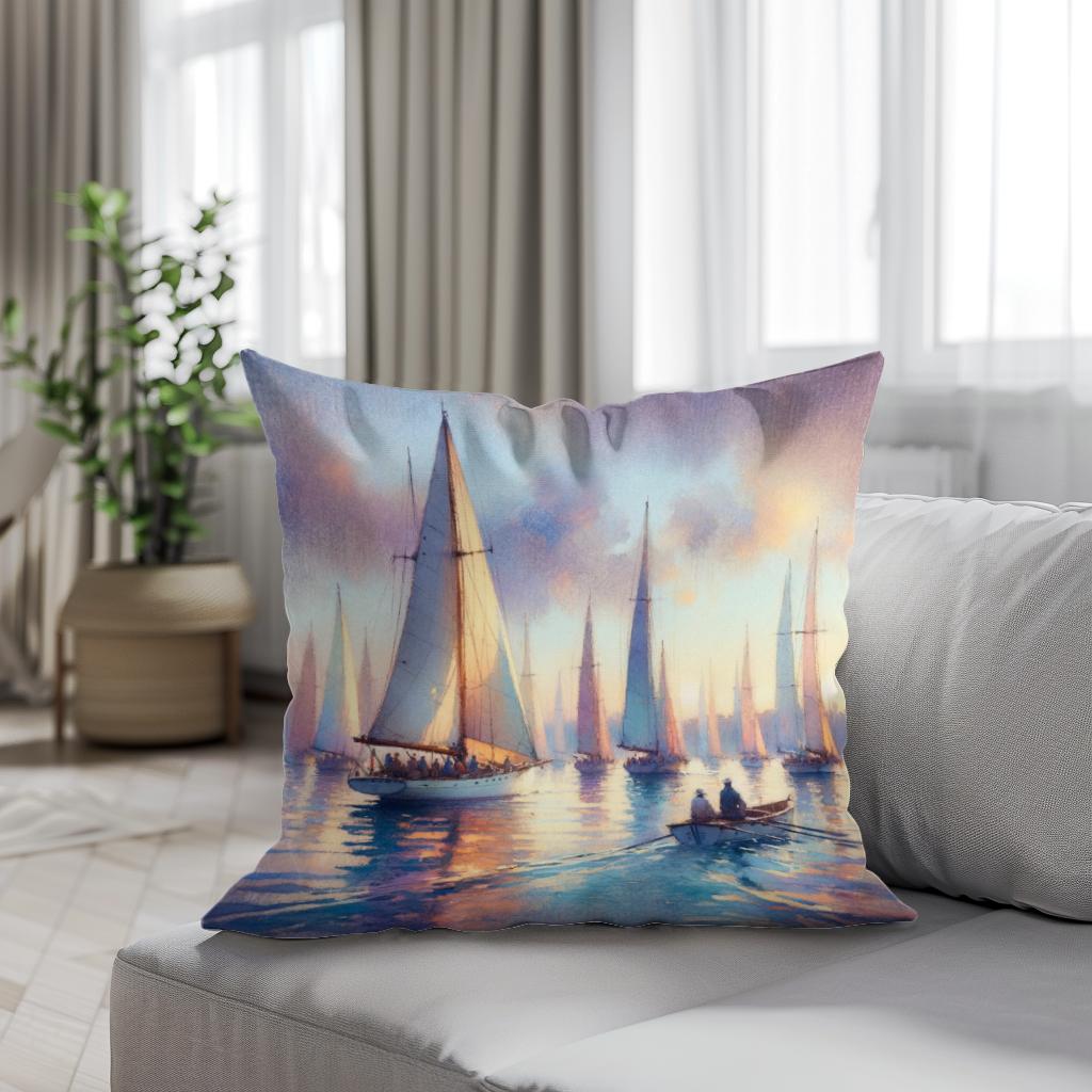 Dawn's Regatta Cotton Cushion