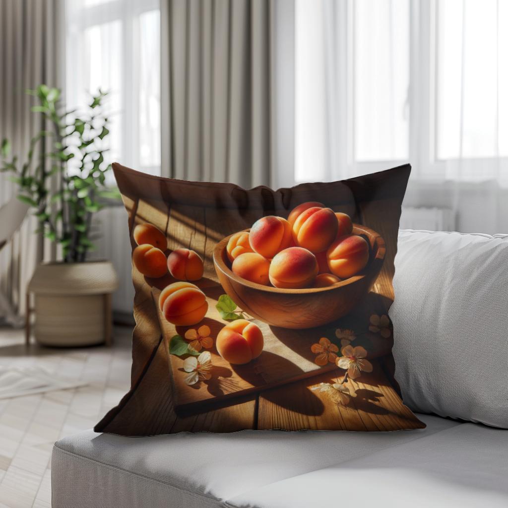 Sunlit Apricots Cotton Cushion