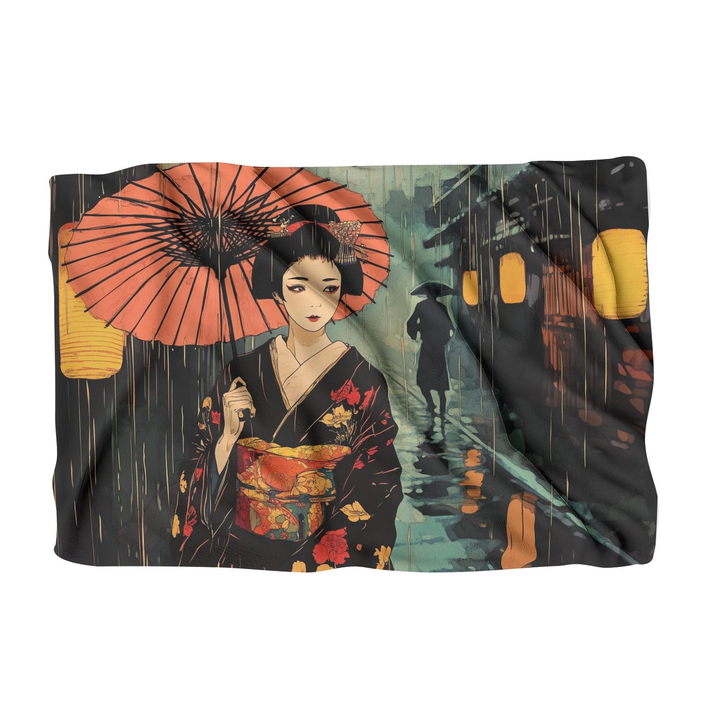 Geisha in the Rain Blanket