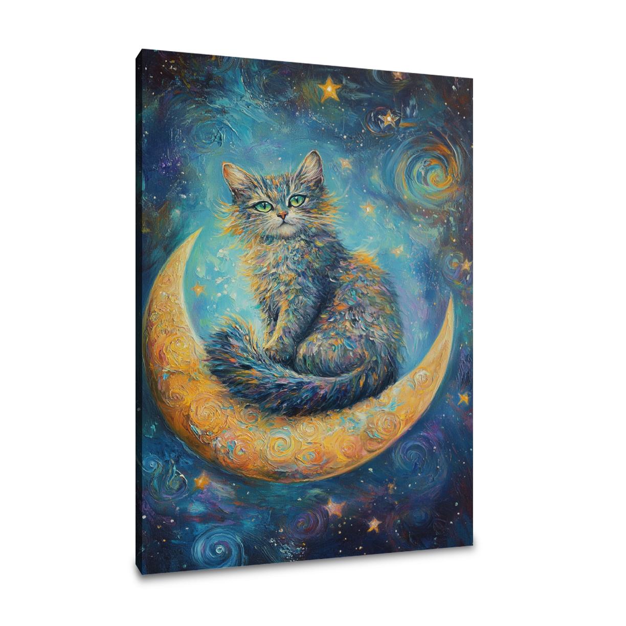 Galaxy Guardian Cat Canvas