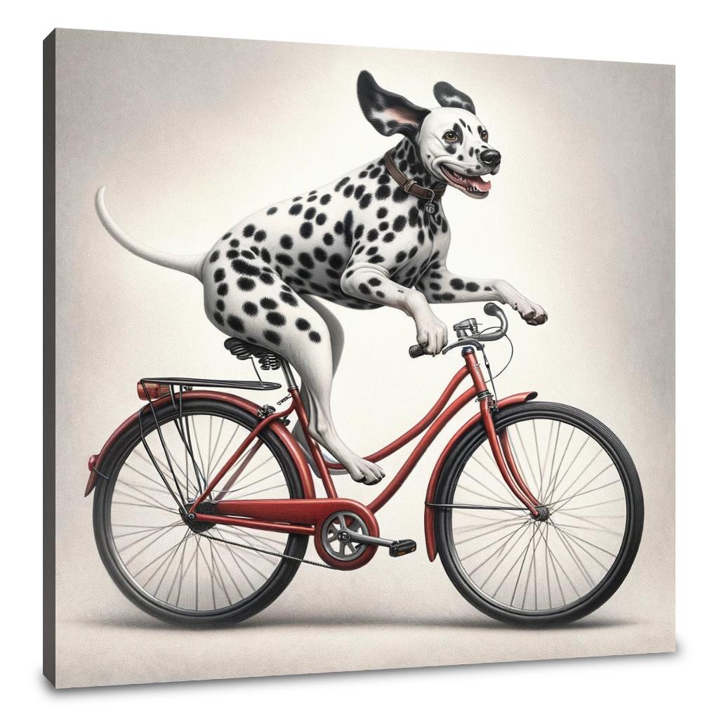 Pedalling Pooch Adventure Canvas