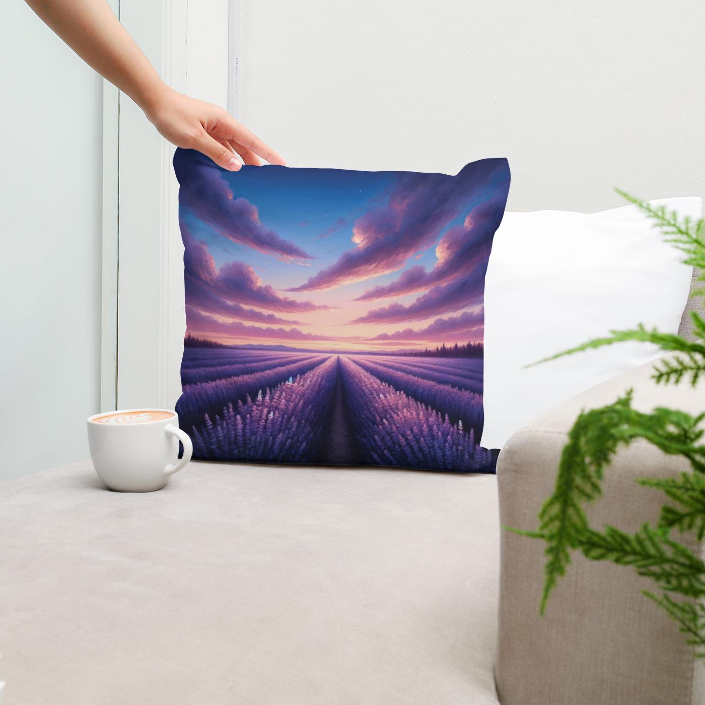 Lavender Twilight Cotton Cushion
