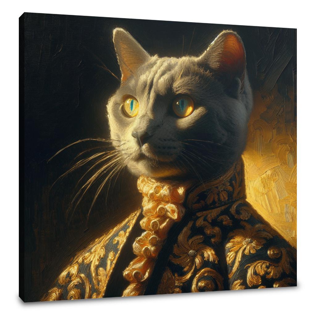 Regal Russian Blue Royalty Canvas