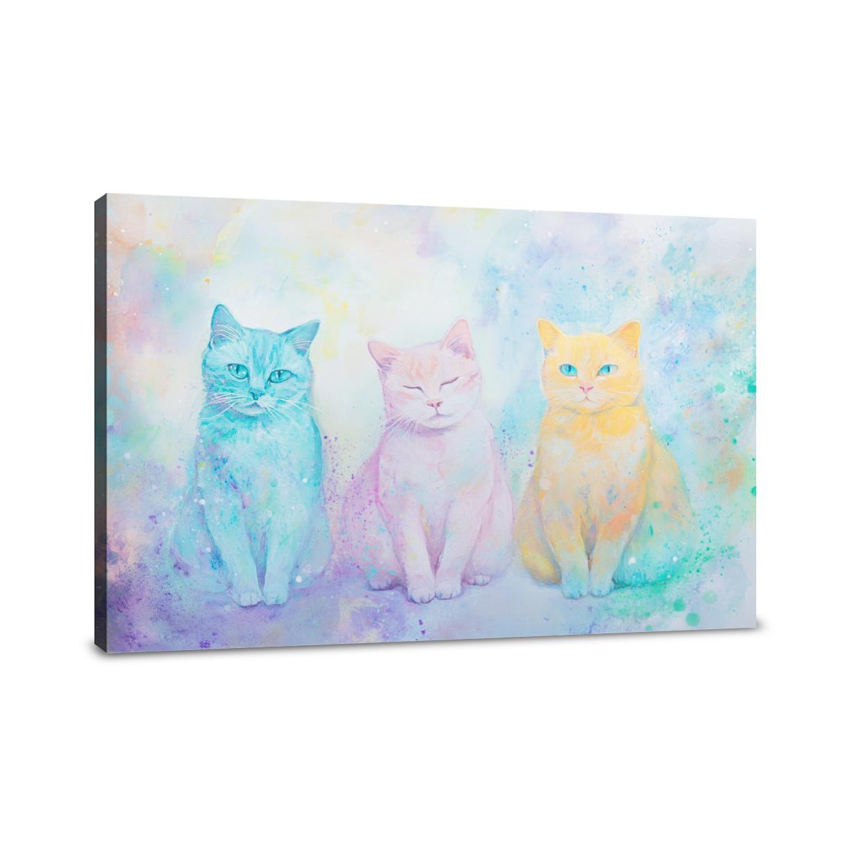 Tricolour Cats Canvas