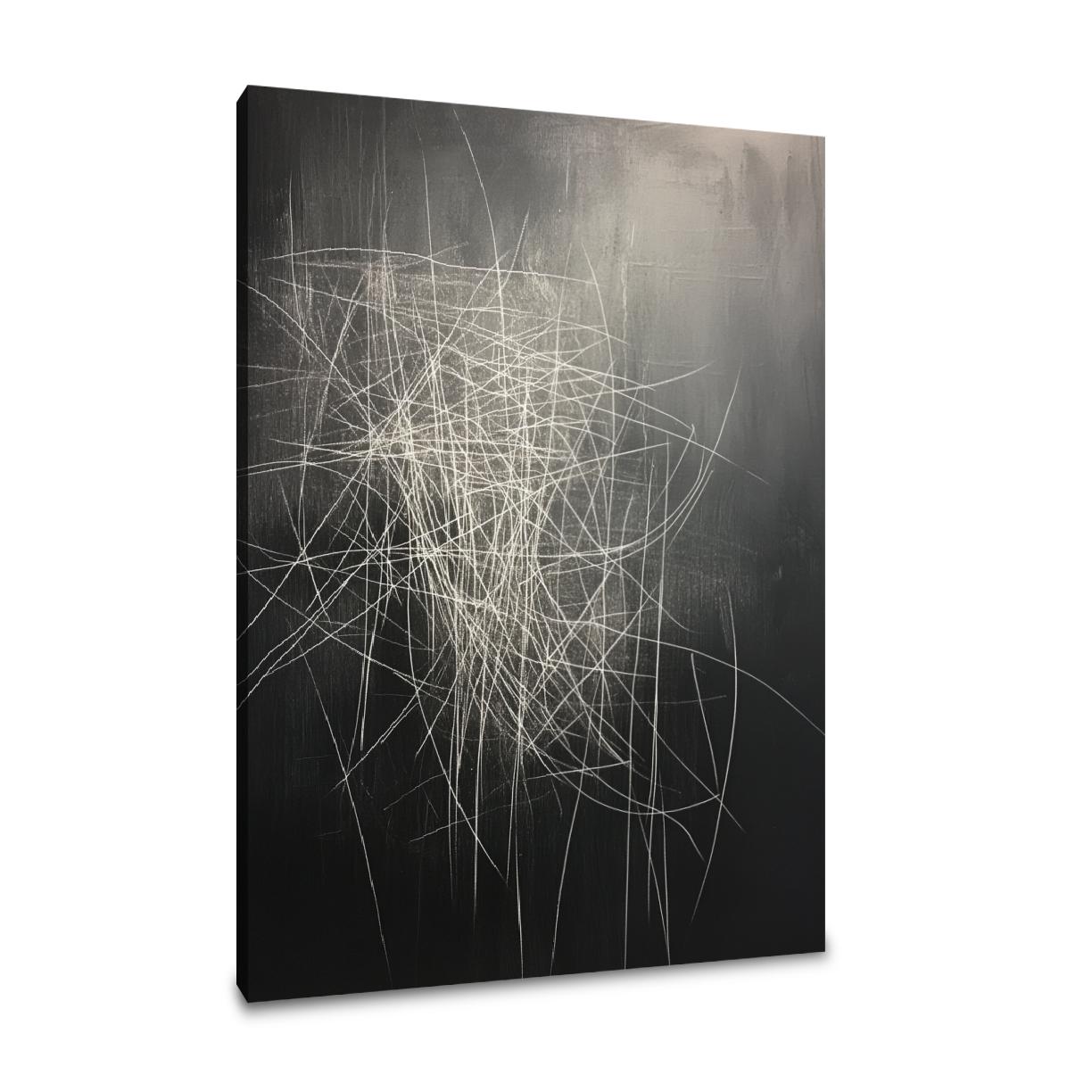 White Lines on Grey Canvas