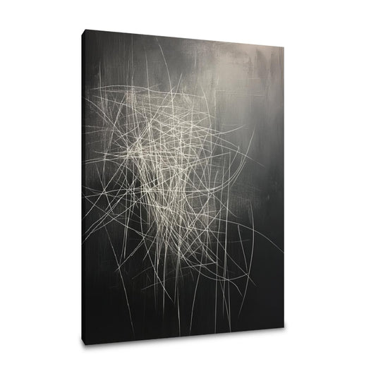 White Lines on Grey Canvas