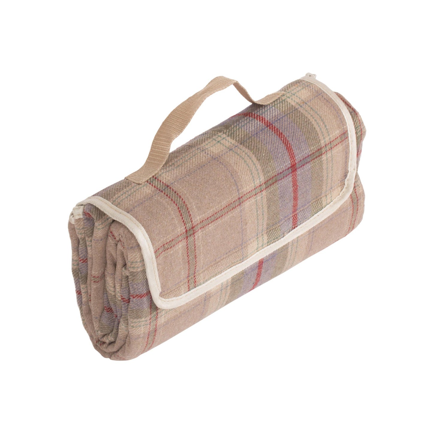 Lavender Tartan Waterprrof Picnic Blanket Rug