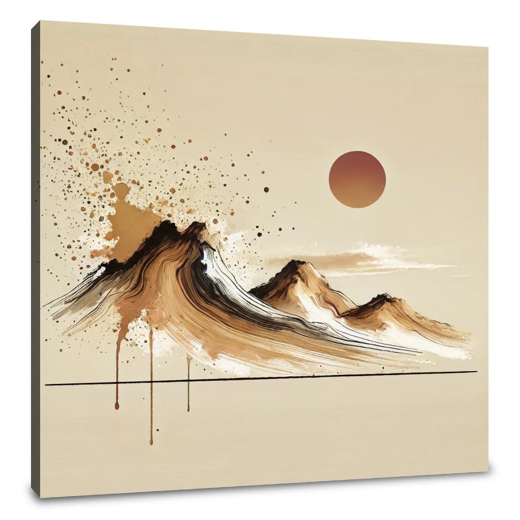 Tranquil Mountain Splash Canvas
