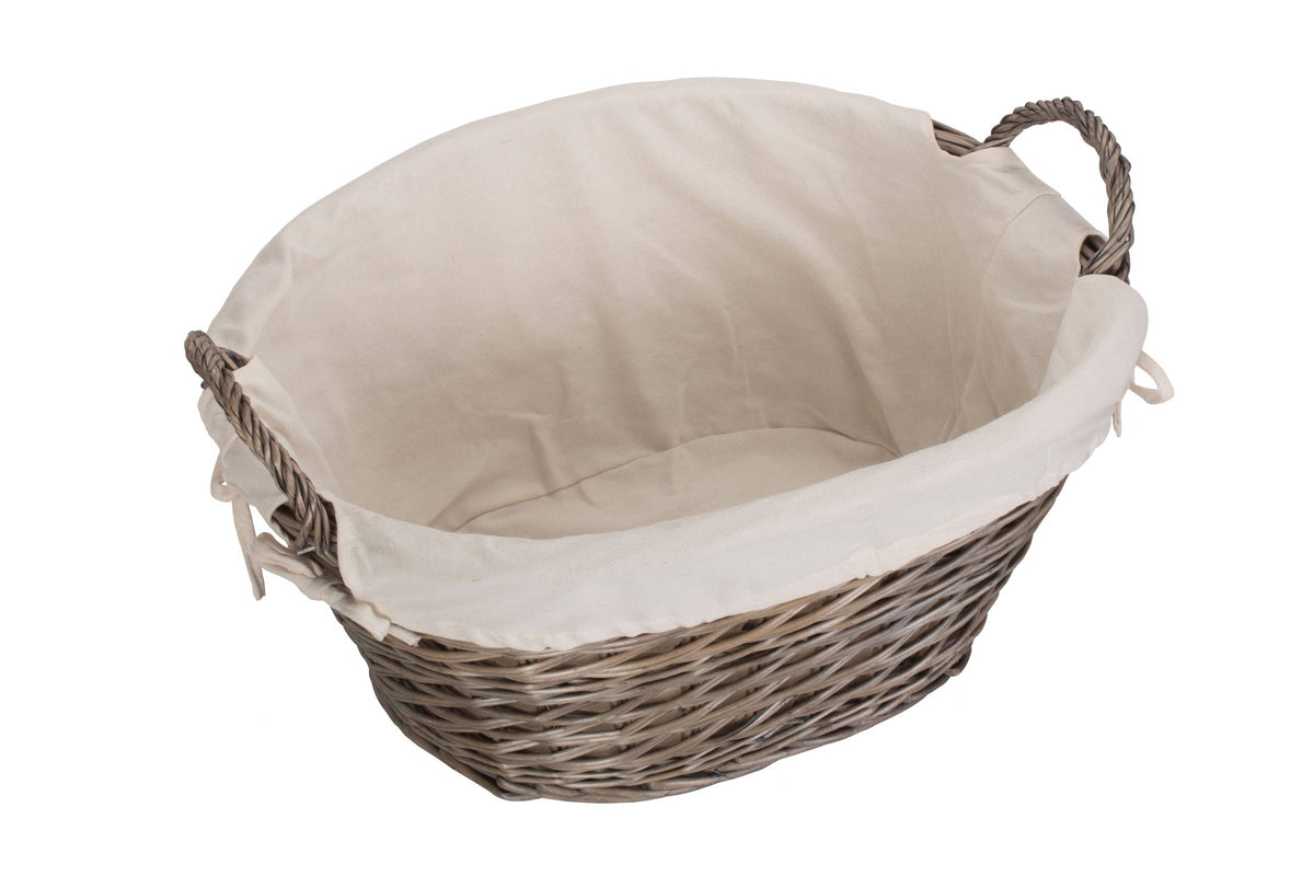 Wash Basket with White Lining - Small