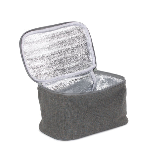 Grey Tweed Insulated Lunch and Picnic Cooler Bag