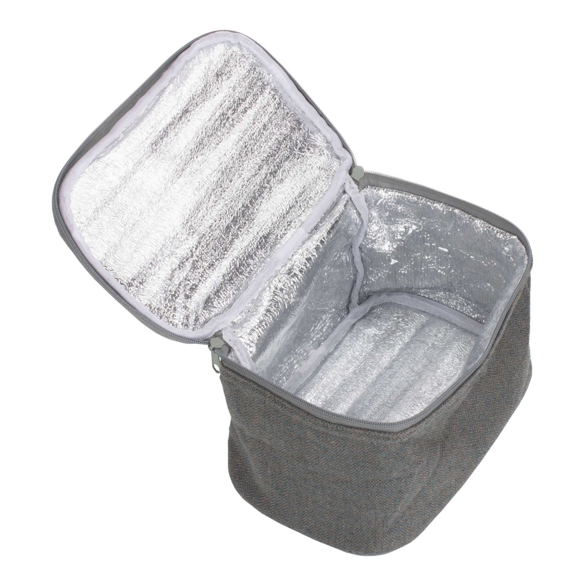 Grey Tweed Insulated Lunch and Picnic Cooler Bag